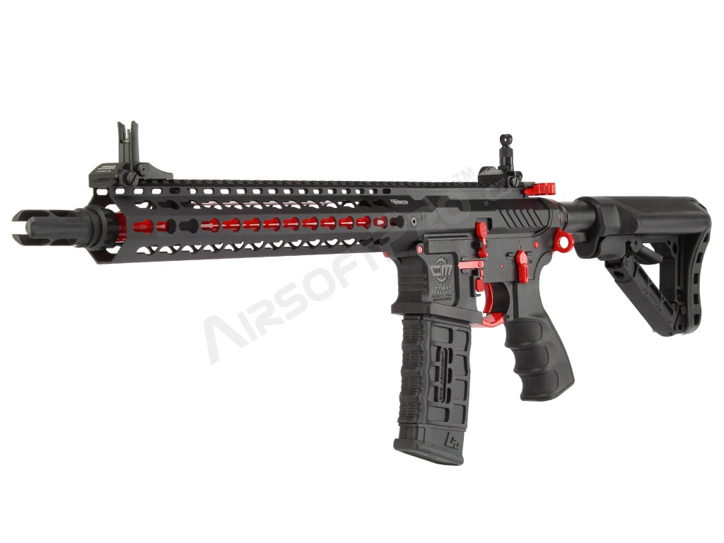 Airsoftová zbraň CM16 SRXL Red Edition, Sportline, černá, elektronická spoušť [G&G]