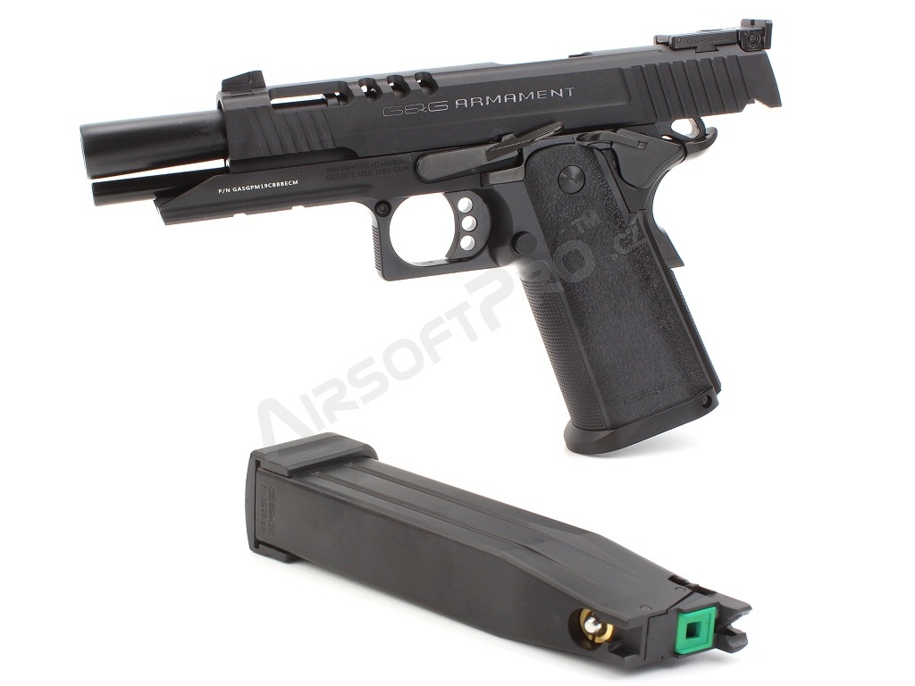 Airsoftová pistole GPM1911 CP, celokov, plyn blowback (GBB) - černá [G&G]