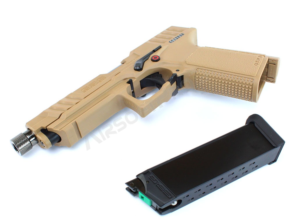 Airsoftová pistole GTP9, plyn blowback (GBB) - desert [G&G]