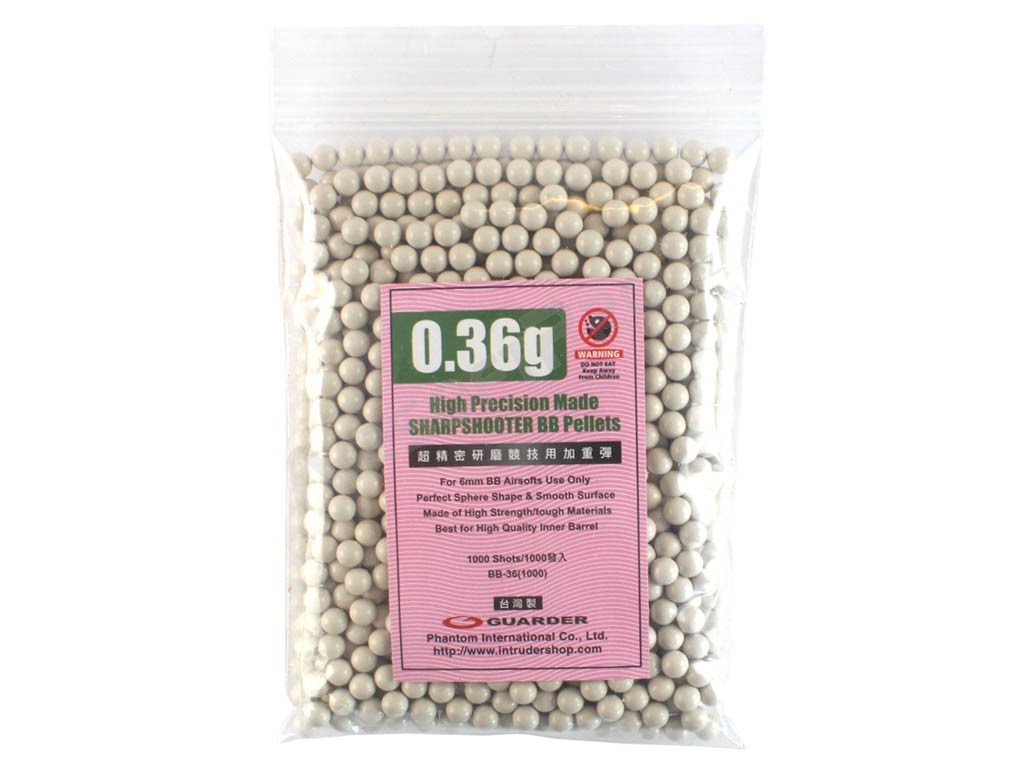 Airsoft BBs Guarder 0,36g 1000pcs - white [Guarder]