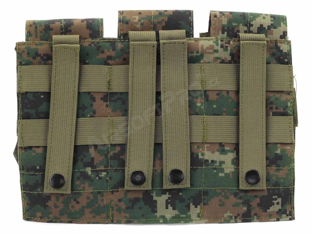 Bolsa de almacenamiento triple para cargadores M4/16 - Digital Woodland [Imperator Tactical]