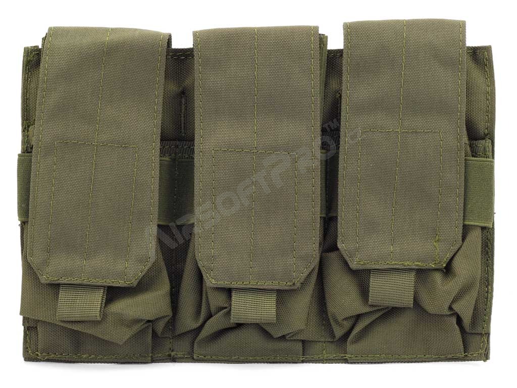 Bolsa de almacenamiento triple para cargadores M4/16 - oliva [Imperator Tactical]