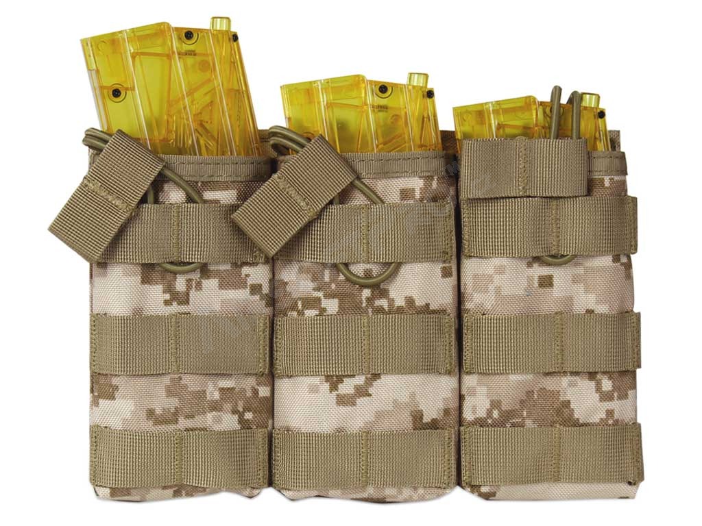 Bolsa de almacenamiento triple para cargadores M4/16 - Digital Desert [Imperator Tactical]