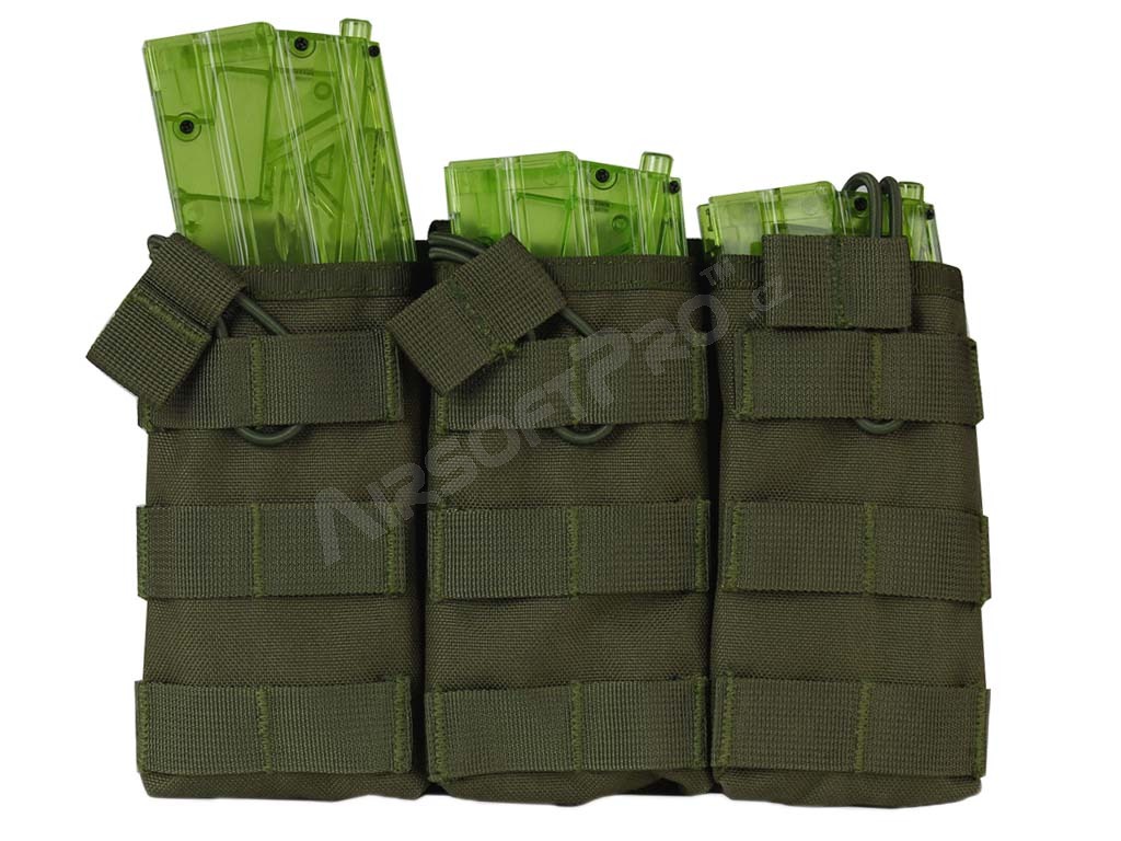 Bolsa de almacenamiento triple para cargadores M4/16 - oliva [Imperator Tactical]