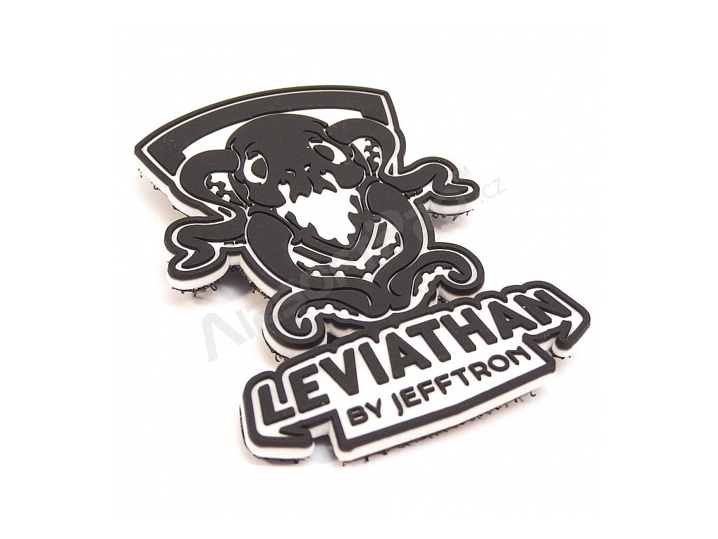 Parche velcro PVC 3D Leviatán - blanco-negro [JeffTron]