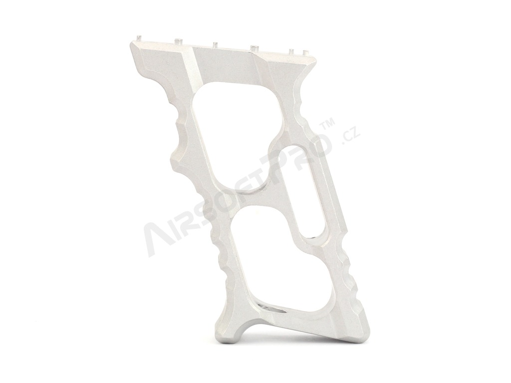 Empuñadura TD minivert CNC para montaje KeyMod / M-LOK - plata [JJ Airsoft]