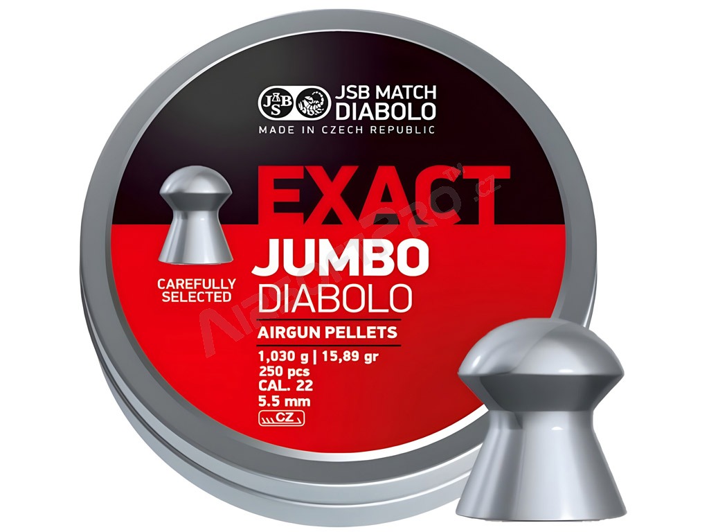 Diabolos EXACT Jumbo 5,51mm (cal .22) / 1,030g - 250g - 250pcs [JSB Match Diabolo]