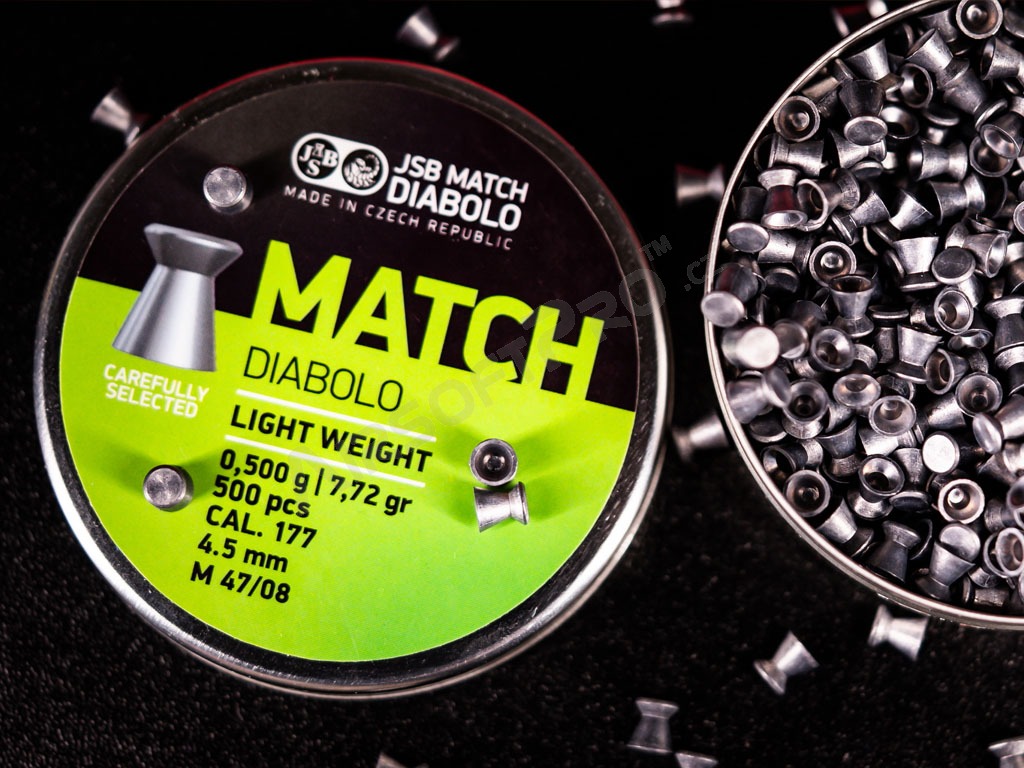 Diabolos MATCH Peso Ligero 4,51mm (cal .177) / 0,475g - 500pcs [JSB Match Diabolo]
