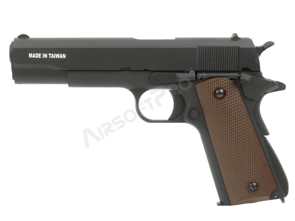 Pistola de airsoft 1911 A1, full metal, gas blowback - negro [KJ Works]