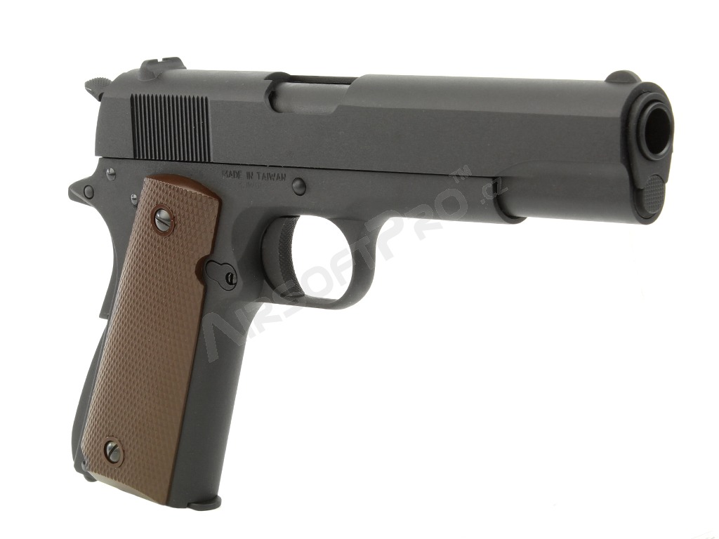 Pistola de airsoft 1911 A1, full metal, gas blowback - negro [KJ Works]