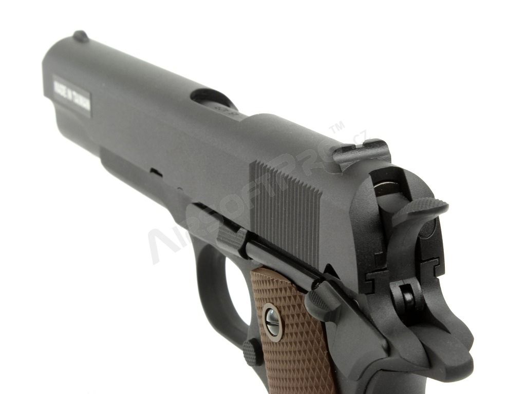 Pistola de airsoft 1911 A1, full metal, gas blowback - negro [KJ Works]