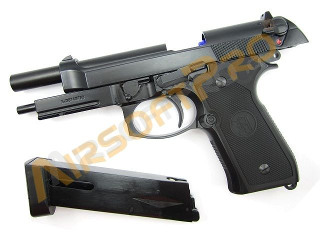 Airsoftová pistole M9 A1 - černá - celokov, blowback - CO2 [KJ Works]