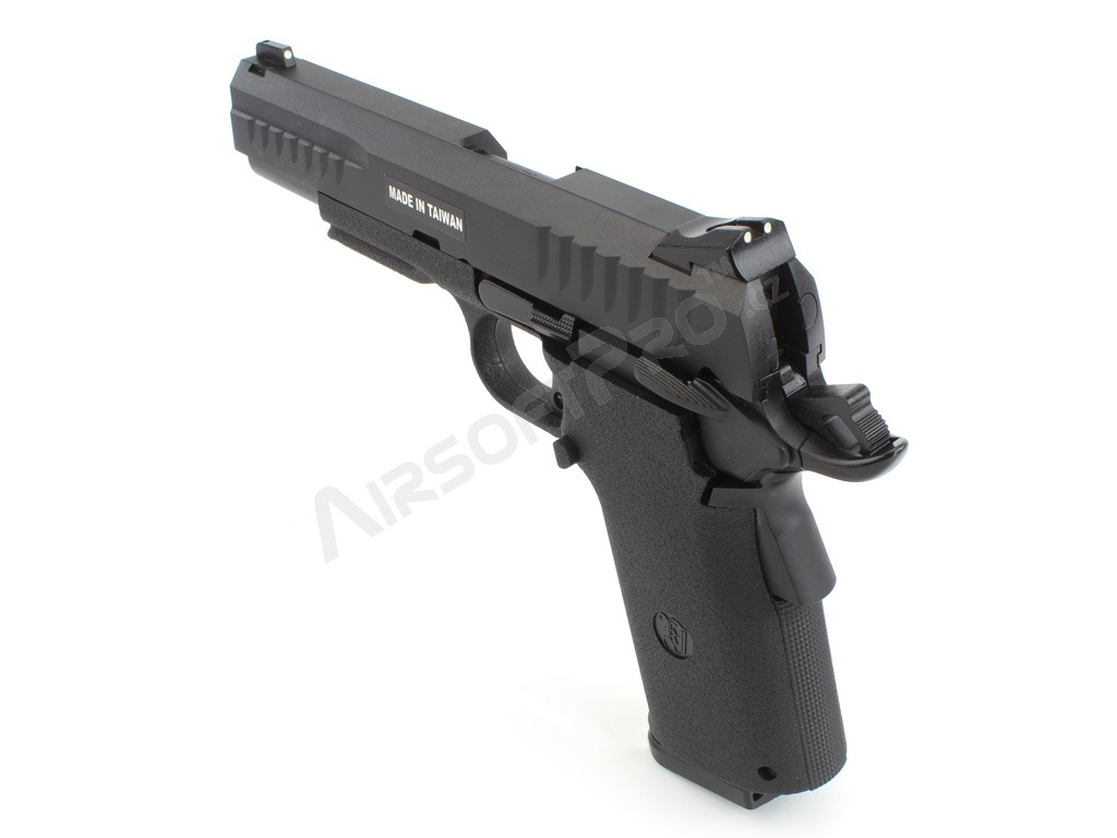 Airsoft pistol KP-08, metal slide, gas blowback - black [KJ Works]