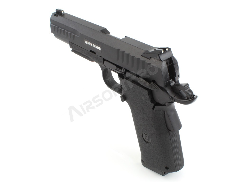 Pistola de airsoft KP-08, corredera metálica, gas blowback - negro [KJ Works]