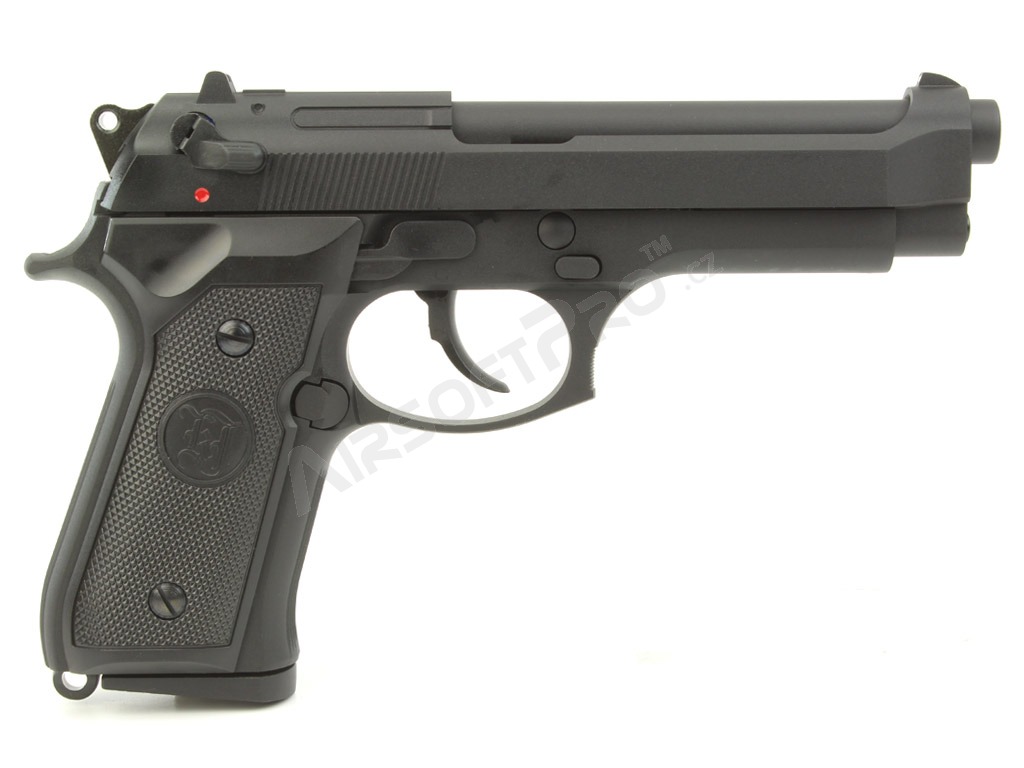Airsoftová pistole M9, celokov, plyn blowback - černá [KJ Works]