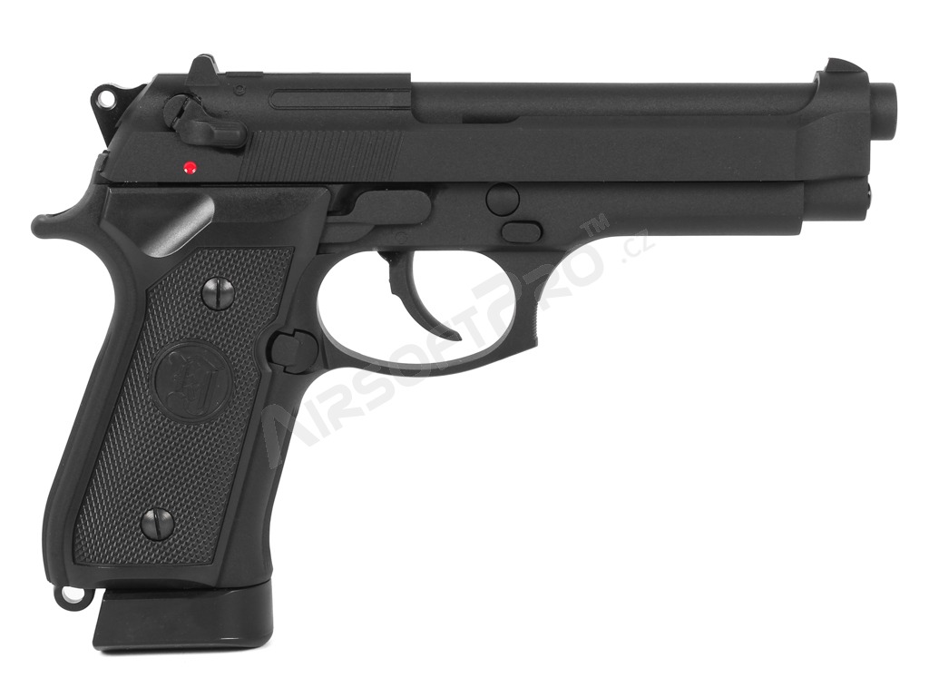 Pistola airsoft M9 - negra - full metal, blowback - CO2 [KJ Works]