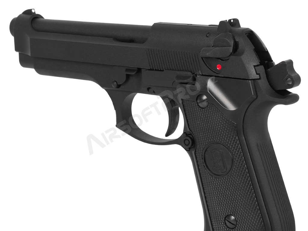 Pistola airsoft M9 - negra - full metal, blowback - CO2 [KJ Works]