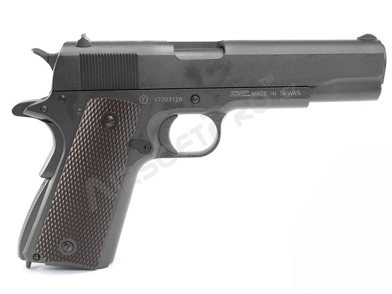 Pistola de airsoft 1911 CO2, full metal, blowback - negra [KWC]