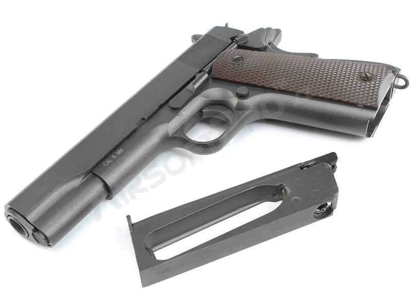 Pistola de airsoft 1911 CO2, full metal, blowback - negra [KWC]