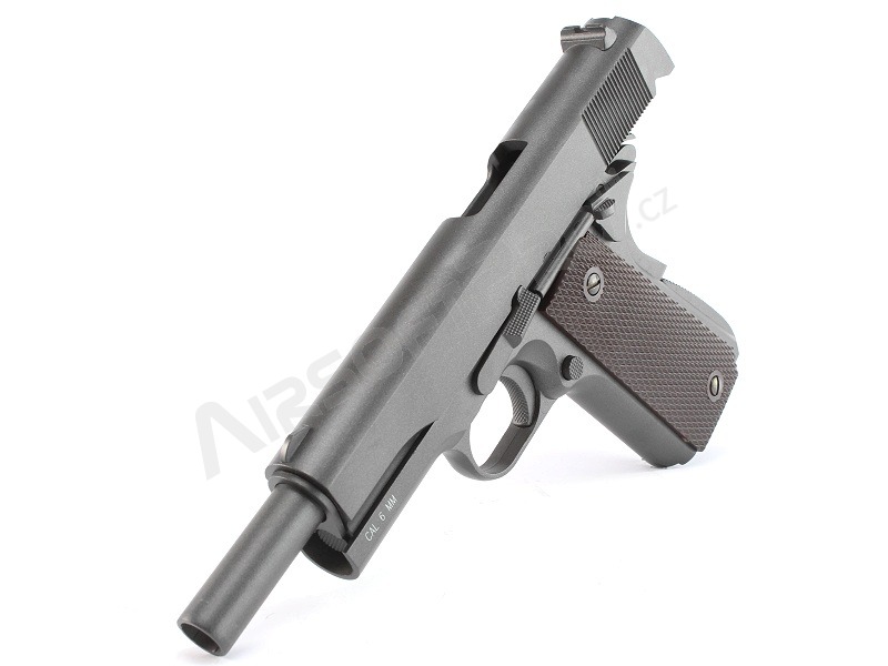 Airsoftová pistole 1911 CO2, celokov, blowback - černá [KWC]
