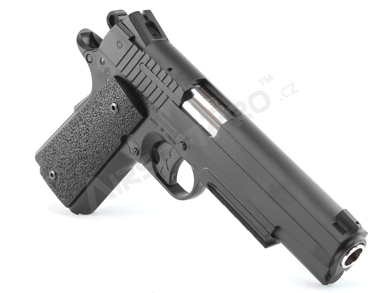 Pistola de airsoft 1911 GSR CO2, corredera metálica, sin retroceso - negra [KWC]