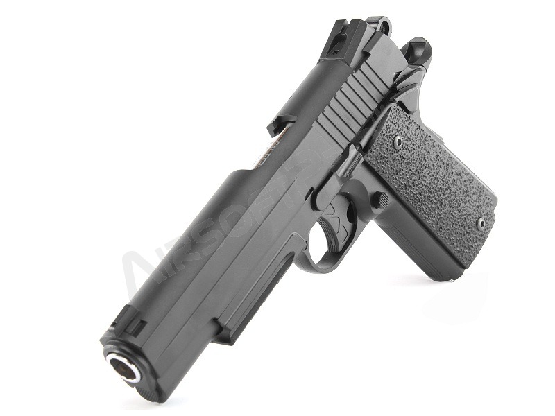 Pistola de airsoft 1911 GSR CO2, corredera metálica, sin retroceso - negra [KWC]