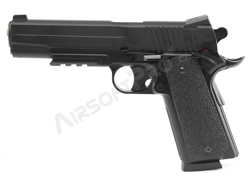Airsoft pistol 1911 GSR CO2, metal slide, non-blowback - black [KWC]