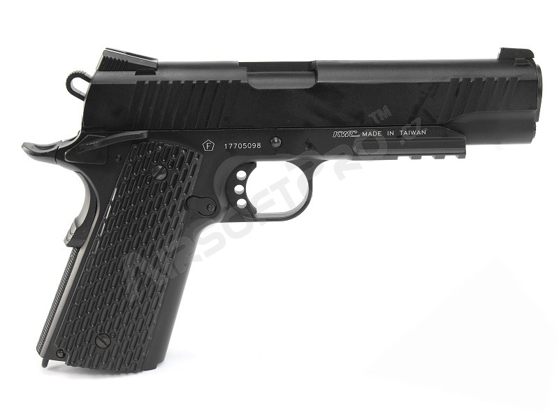 Pistola de airsoft 1911 M.E.U. CO2 blowback, full metal, blowback - negro [KWC]