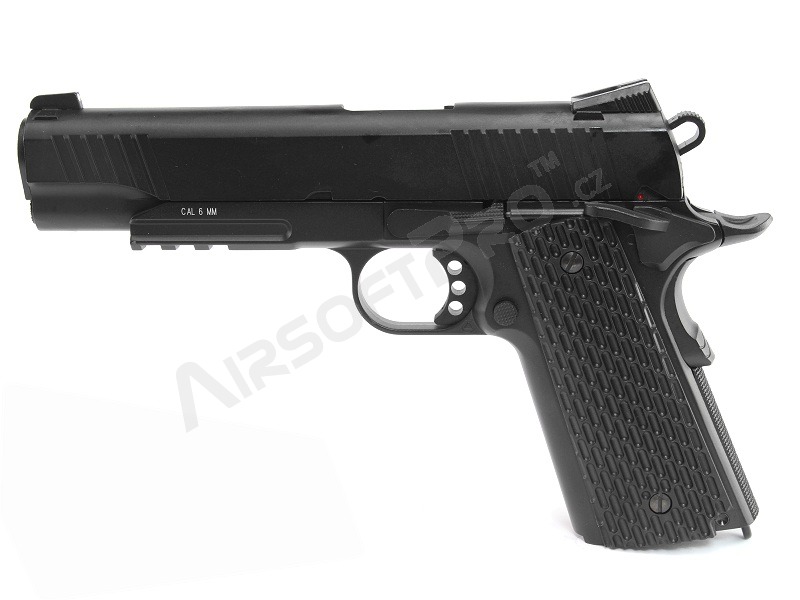 Airsoftová pistole 1911 M.E.U. CO2, celokov, blowback - černá [KWC]