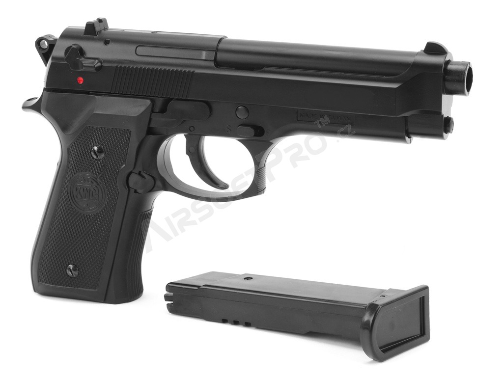 Pistola de muelle de airsoft M92F - negra [KWC]