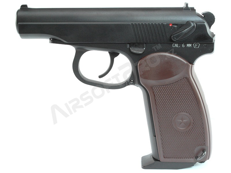 Airsoftová pistole Makarov PM, černá, celokov, CO2 blowback verze [KWC]