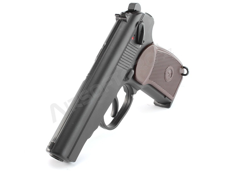 Airsoftová pistole Makarov PM, černá, celokov, CO2 non-blowback [KWC]