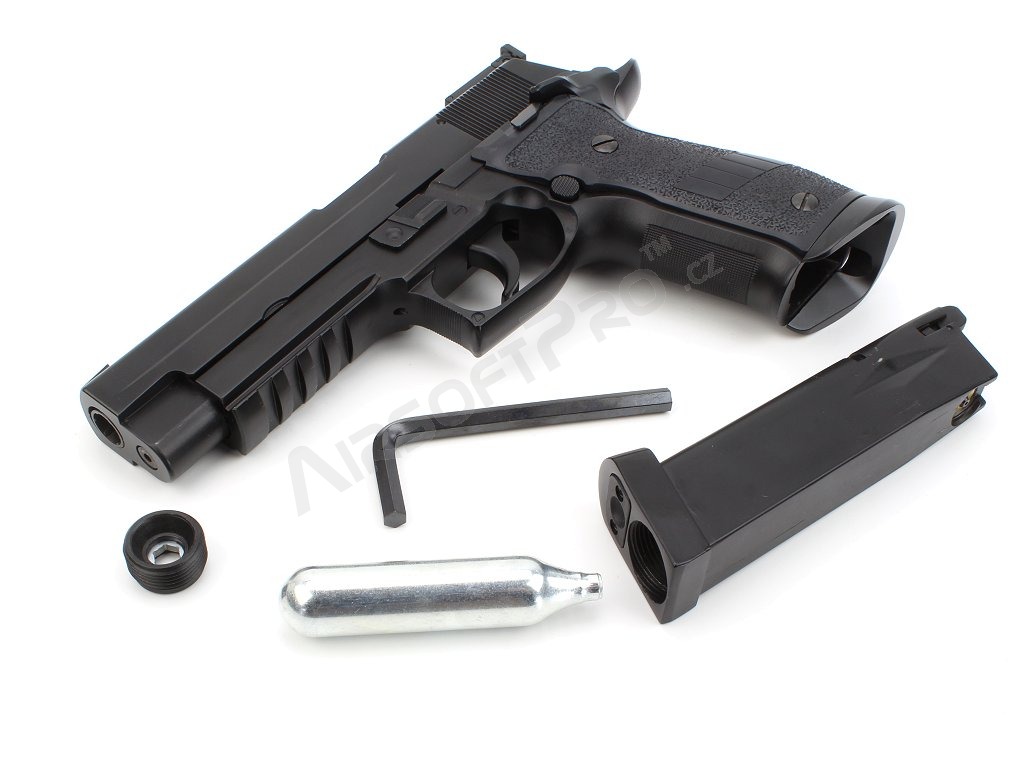Airsoftová pistole P226-S5 CO2, celokov, blowback - černá [KWC]