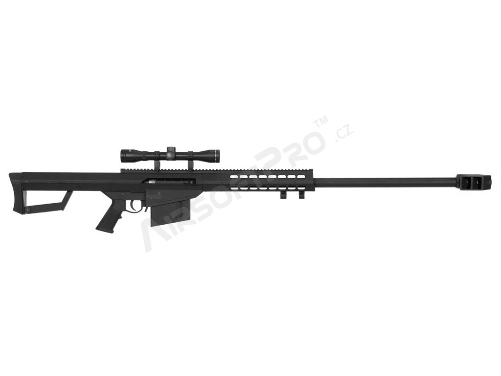Airsoft sniper puška M82 (LT-20) + puškohled 3-9x40, černá [Lancer Tactical]