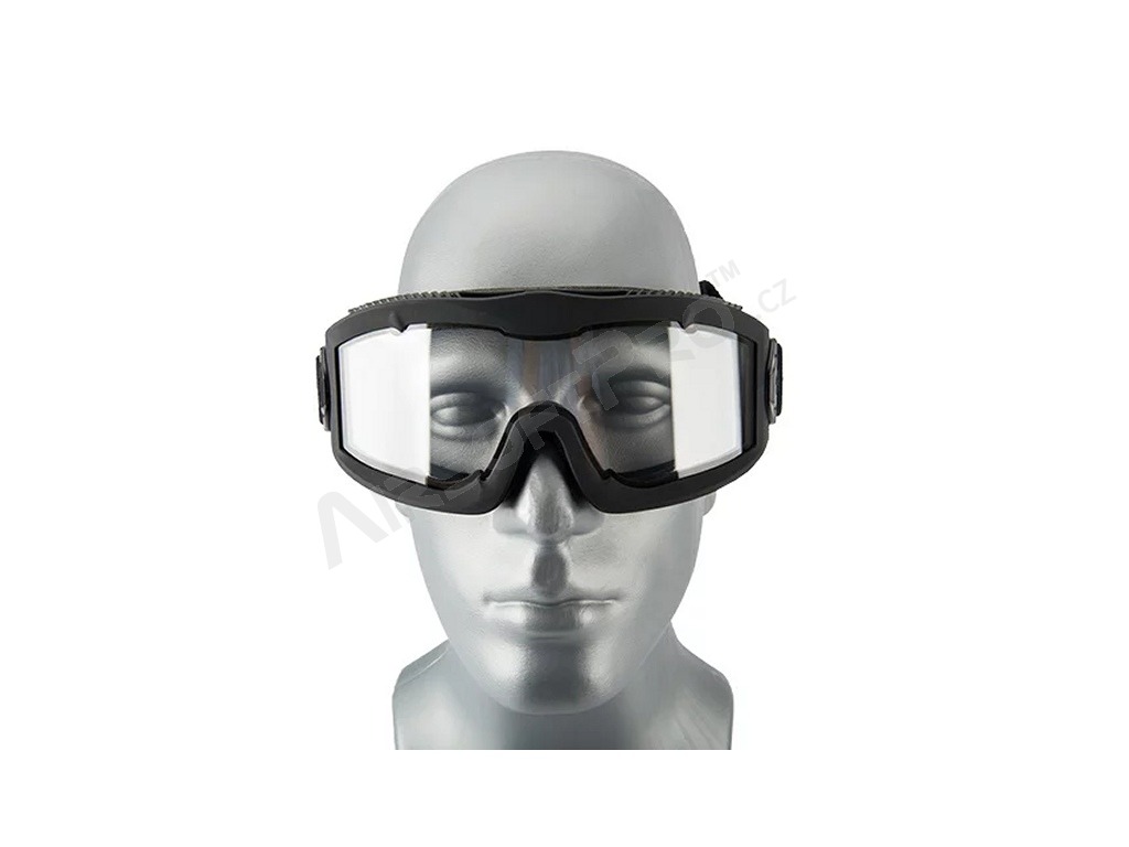 Máscara de airsoft AERO Series Thermal, negra - transparente [Lancer Tactical]