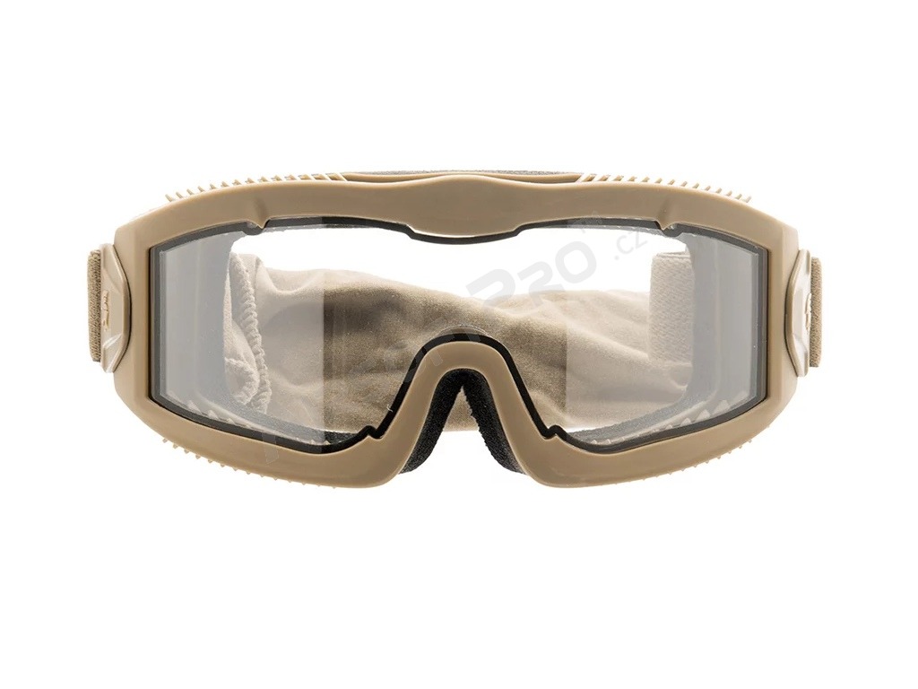 Máscara de airsoft AERO Series Thermal, TAN - transparente [Lancer Tactical]