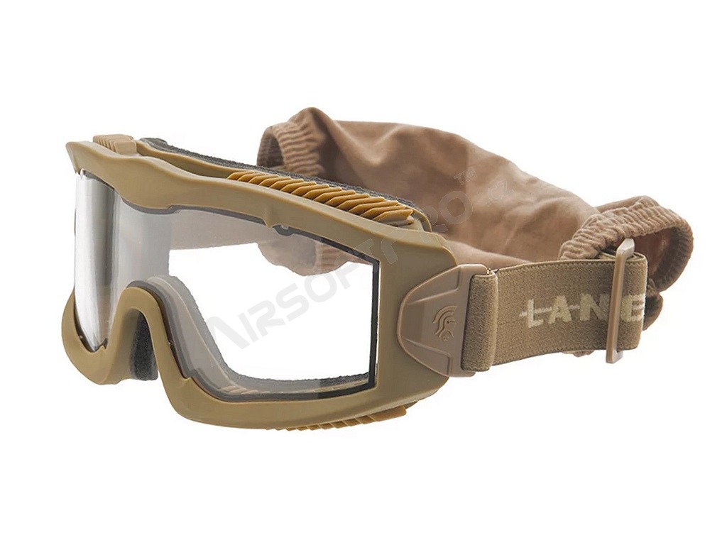Máscara de airsoft AERO Series Thermal, TAN - transparente, gris humo, amarillo [Lancer Tactical]