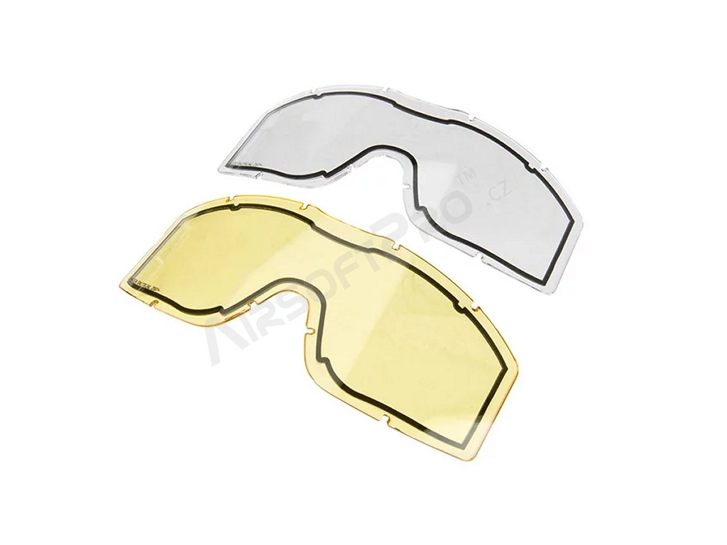 Máscara de airsoft AERO Series Thermal, TAN - transparente, gris humo, amarillo [Lancer Tactical]