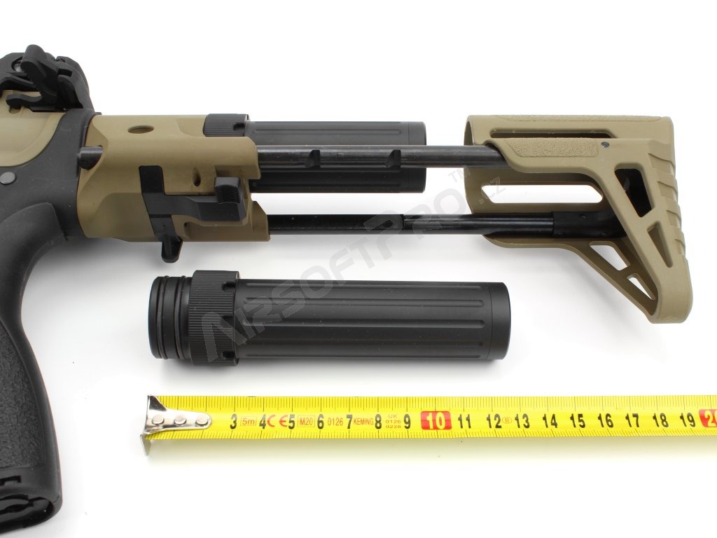Airsoftová zbraň M4 Silencer PDW (LT-19 Gen.2) - TAN/Černá [Lancer Tactical]
