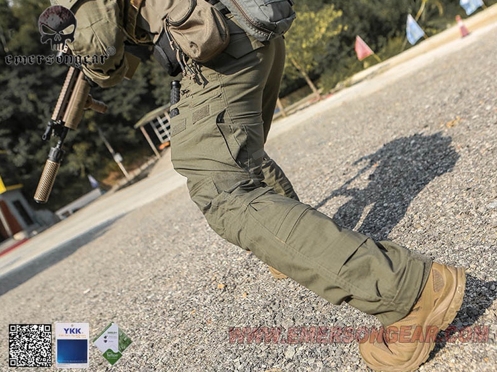 Pantalones tácticos E4 - Verde Ranger, talla S (30) [EmersonGear]
