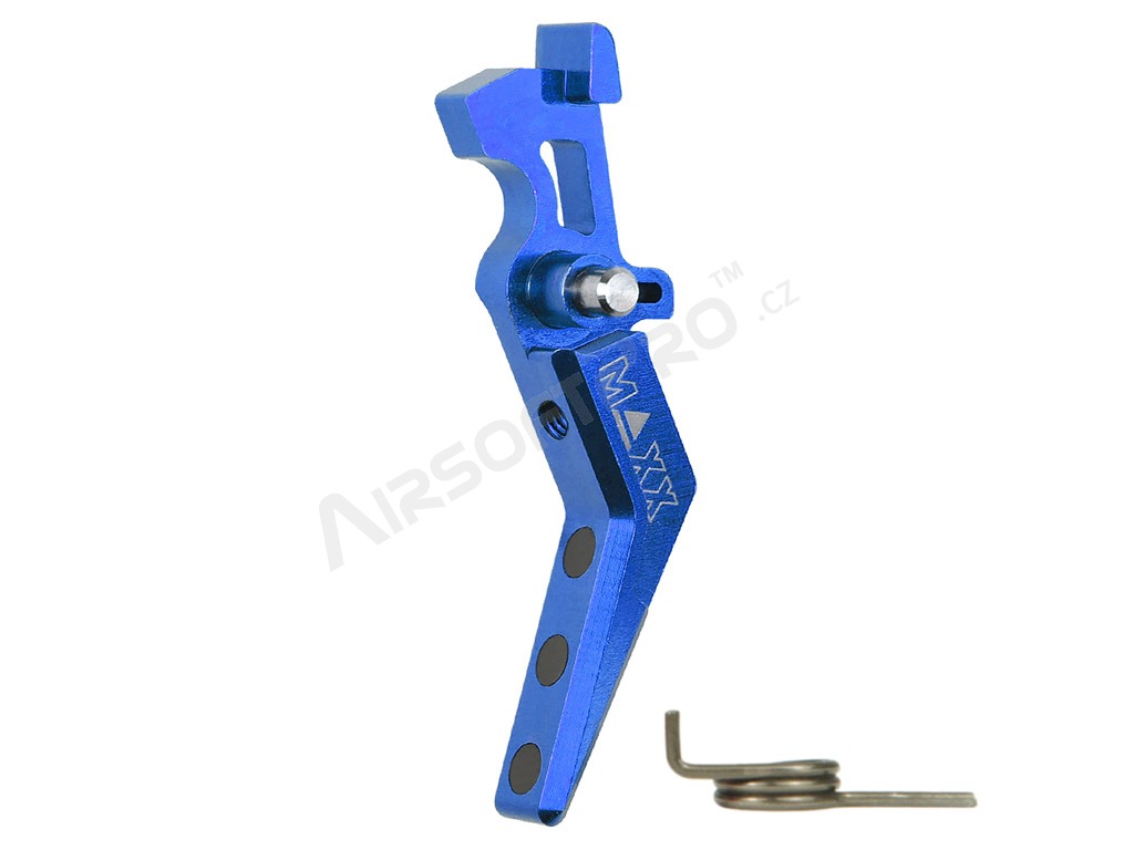 CNC Aluminum Advanced Trigger (Style A) for M4 - blue [MAXX Model]