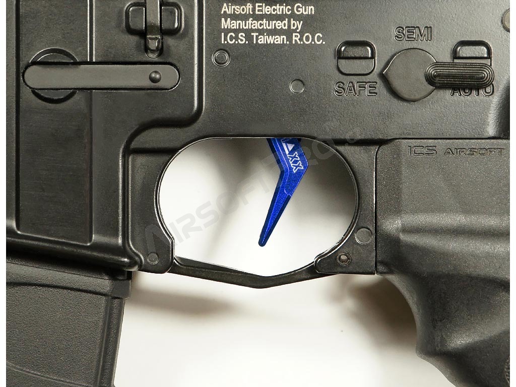 CNC Aluminum Advanced Trigger (Style A) for M4 - blue [MAXX Model]