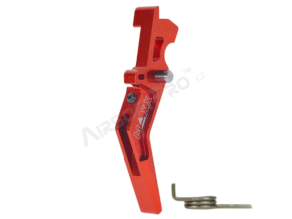 CNC Aluminum Advanced Trigger (Style A) for M4 - red [MAXX Model]