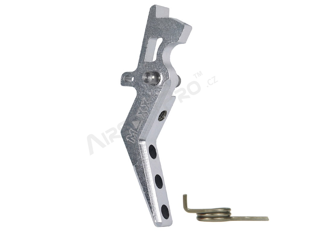 CNC Aluminum Advanced Trigger (Style A) for M4 - silver [MAXX Model]