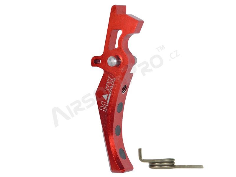 CNC Aluminum Advanced Trigger (Style D) for M4 - red [MAXX Model]