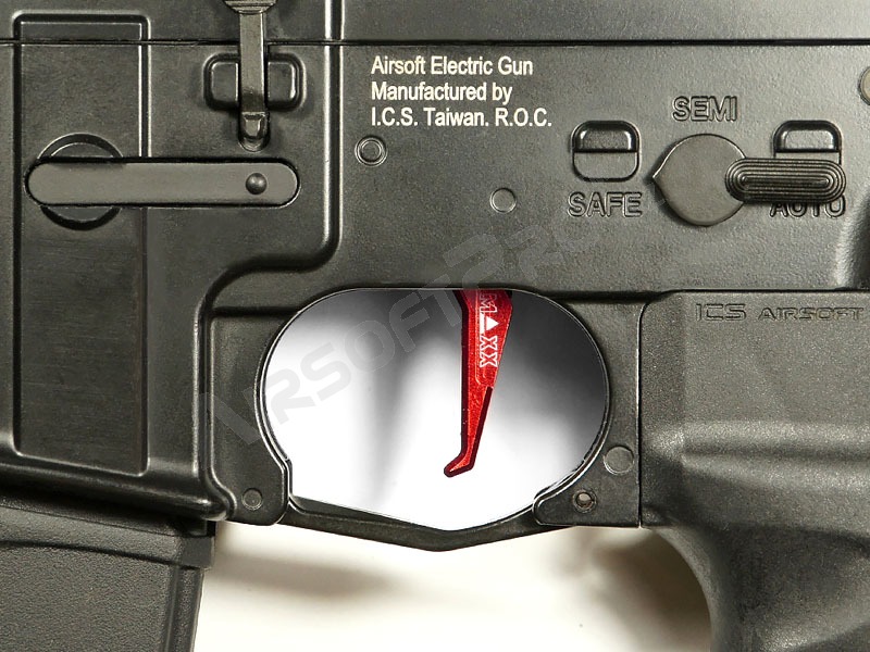CNC Aluminum Advanced Trigger (Style E) for M4 - red [MAXX Model]
