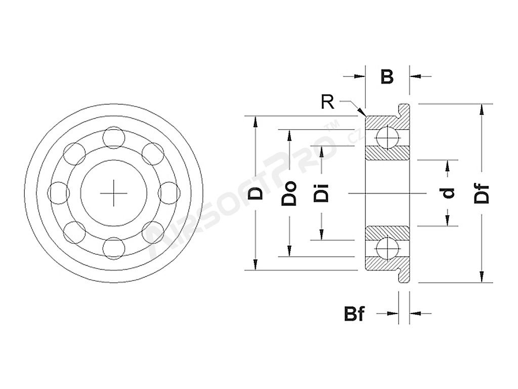 Rodamiento de bolas con brida 3x7x3mm - 2pcs [MAXX Model]