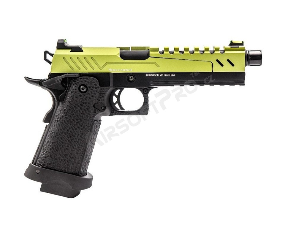 Airsoftová pistole Hi-Capa 5.1S, GBB - olivový závěr [Vorsk]
