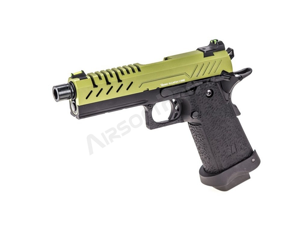 Airsoftová pistole Hi-Capa 4.3, GBB - olivový závěr [Vorsk]