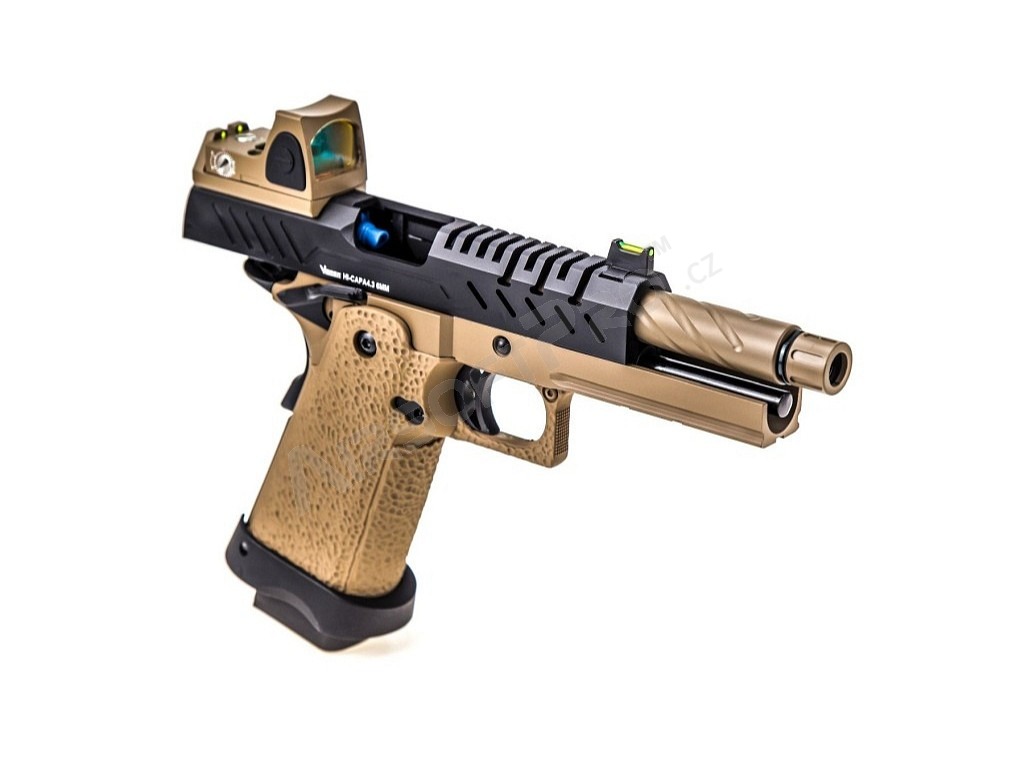 Pistola de airsoft GBB Hi-Capa 4.3 Red Dot, Black-TAN [Vorsk]